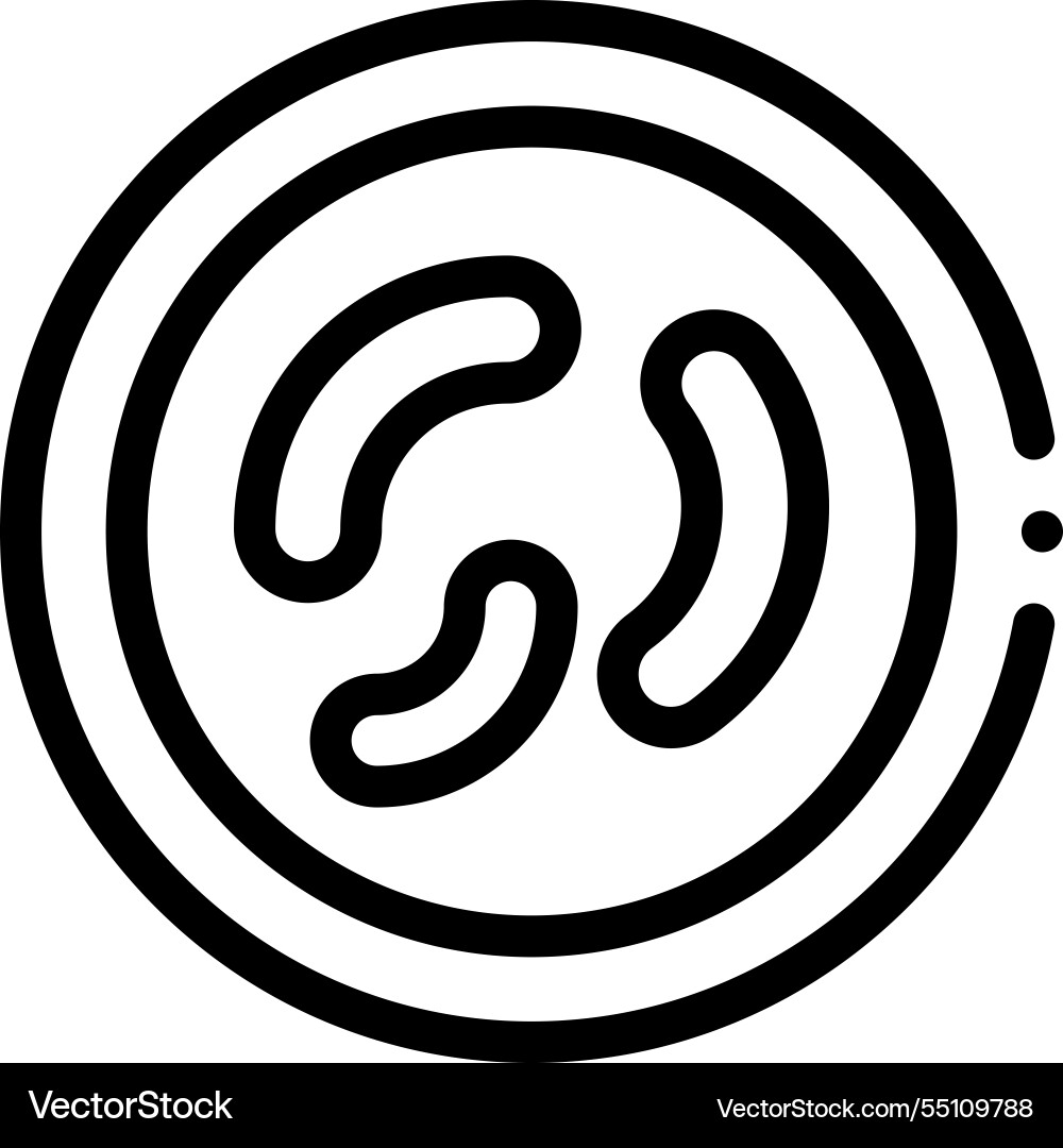 Microbe icon thin linear style design isolated Microbe icon thin linear style design isolated vector image