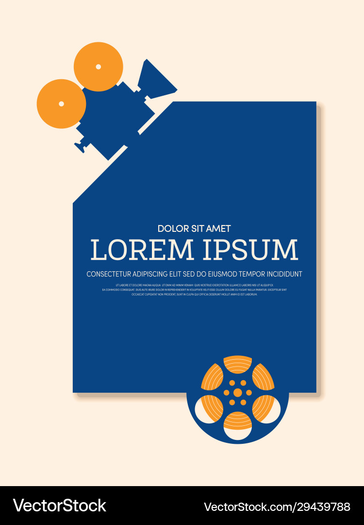 Movie and film modern retro vintage poster Movie and film modern retro vintage poster vector image