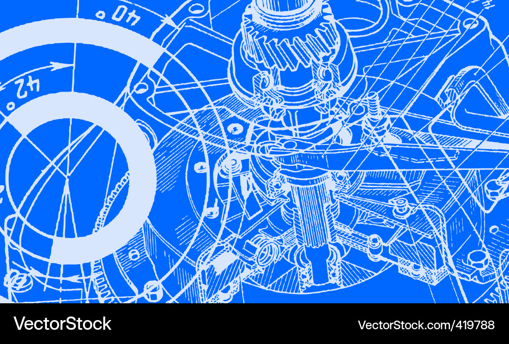 Technical Blueprint Background vector image