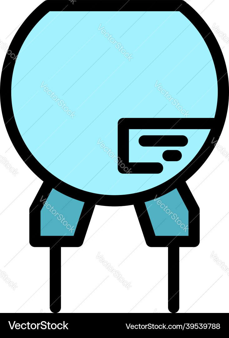 Variable resistor icon color outline Vector Image