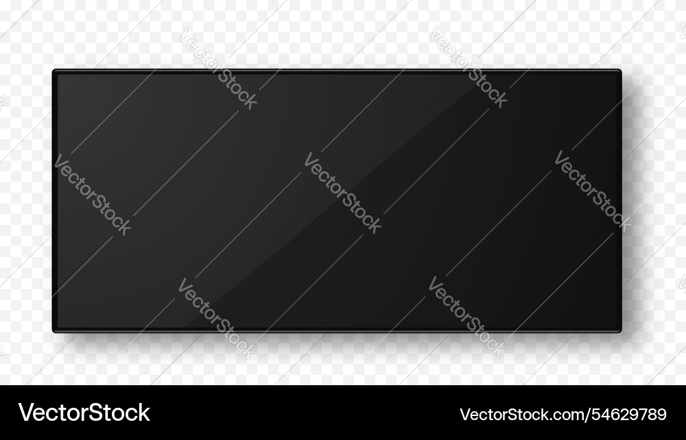 3d empty screen monitor with shadow effect Vector Image