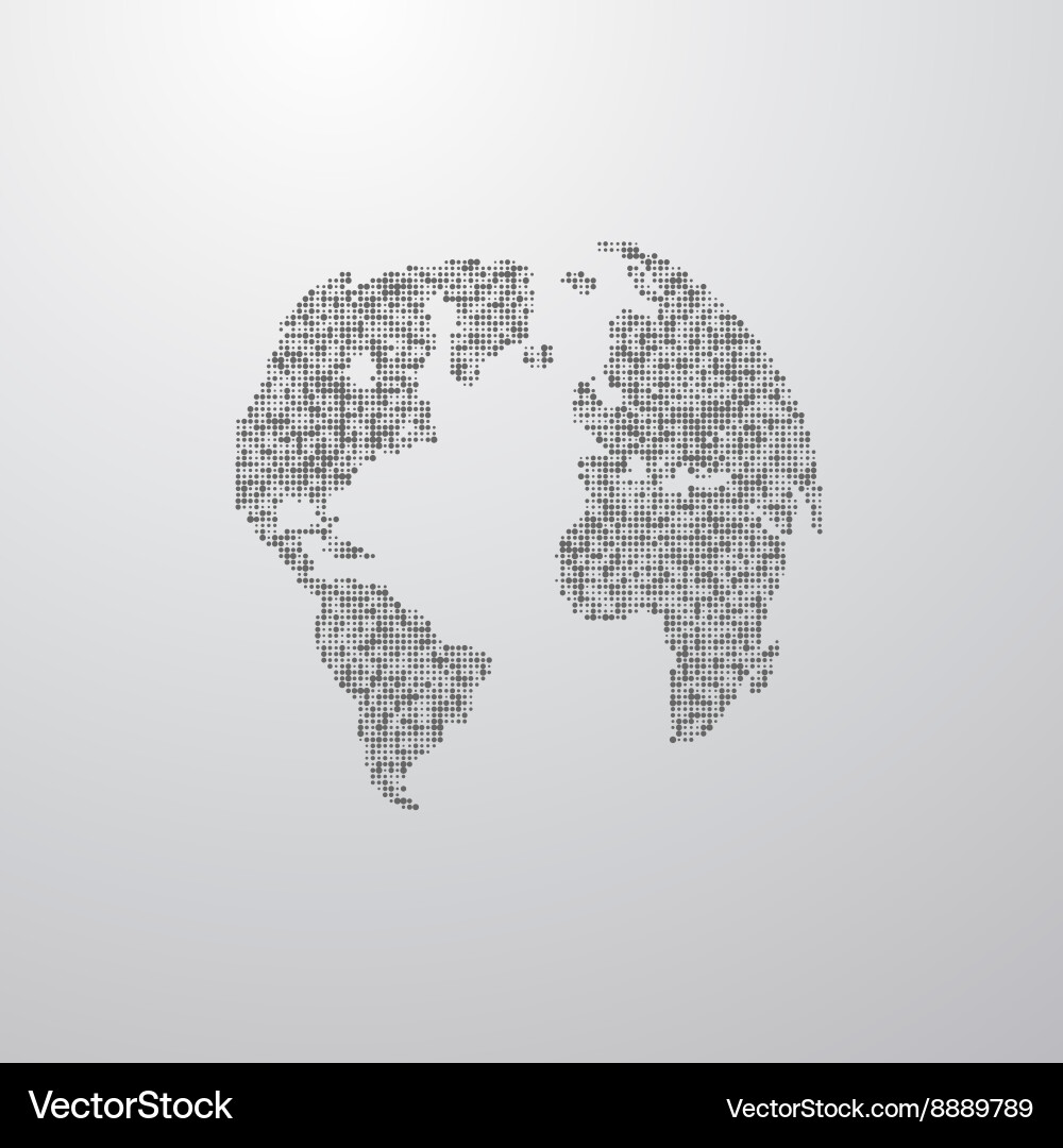 A world globe map vector image