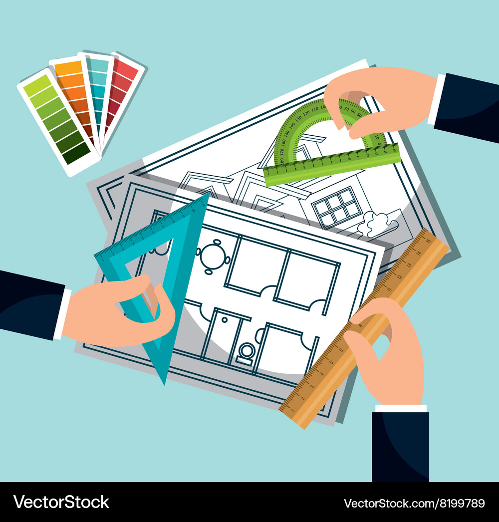 Architecture project design Vector Image