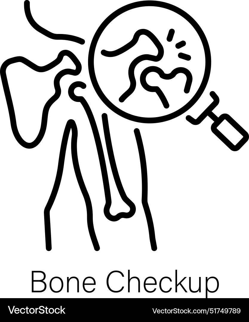 Bone checkup Royalty Free Vector Image - VectorStock