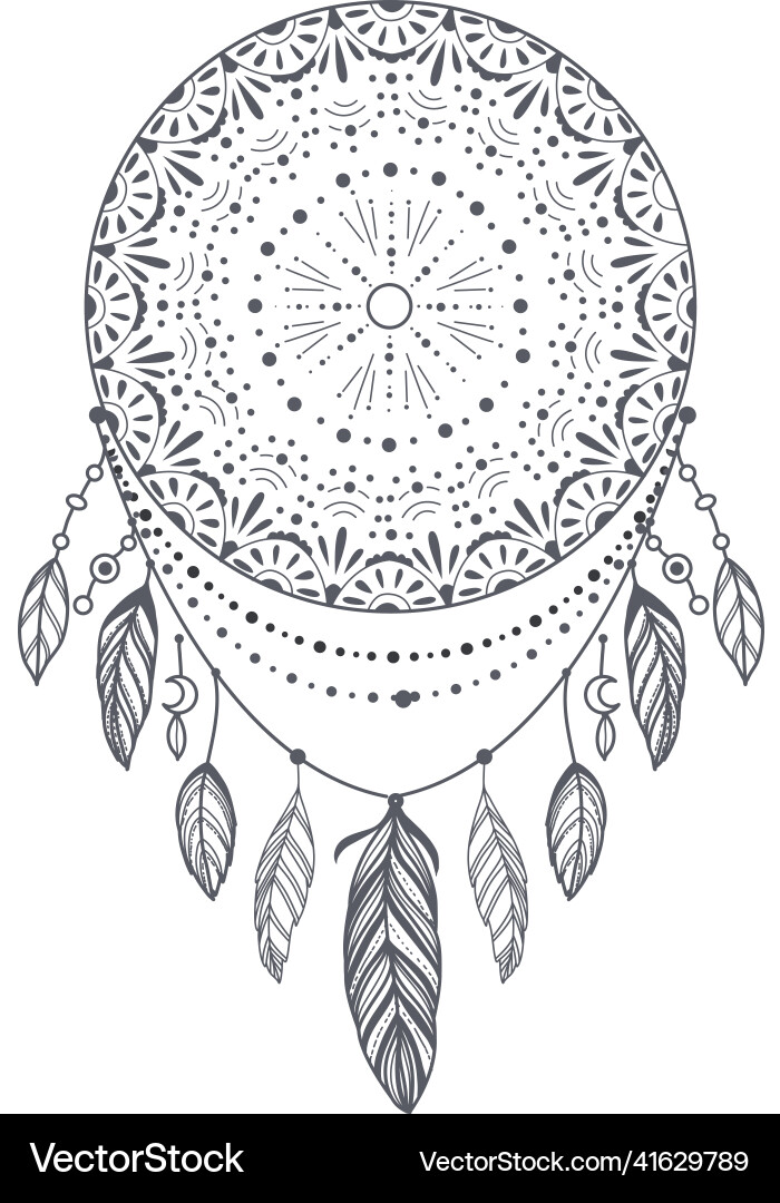 Dream catcher boho design Dream catcher boho design vector image