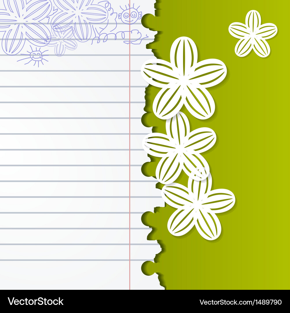 Abstract background with exercise books Vector Image