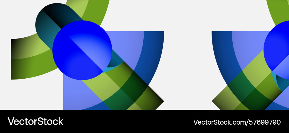 Abstract composition features overlapping blue Abstract composition features overlapping blue Vector Image