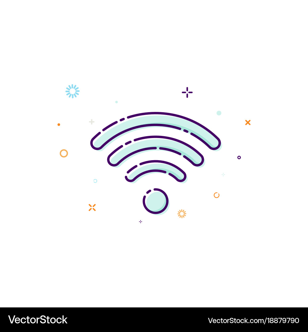 Concept wifi icon of wireless access point thin vector image