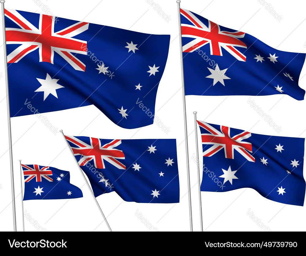 Flaggen von Australien Flaggen von Australien vektorbild