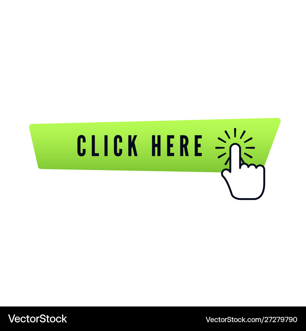 Hand Cursor - Click Here Action vector image