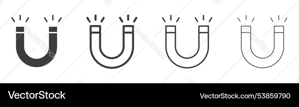 Magnet icon set Royalty Free Vector Image - VectorStock