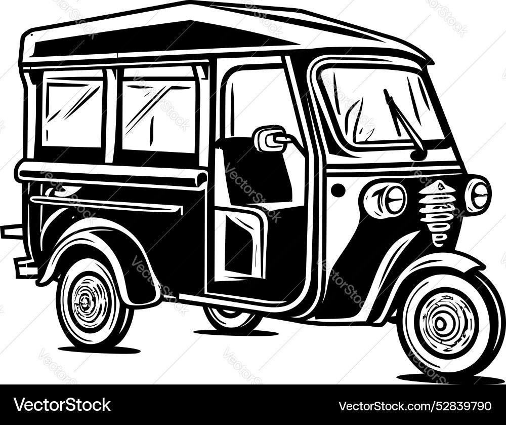 Metro trails urban rickshaw emblem engineering Vector Image