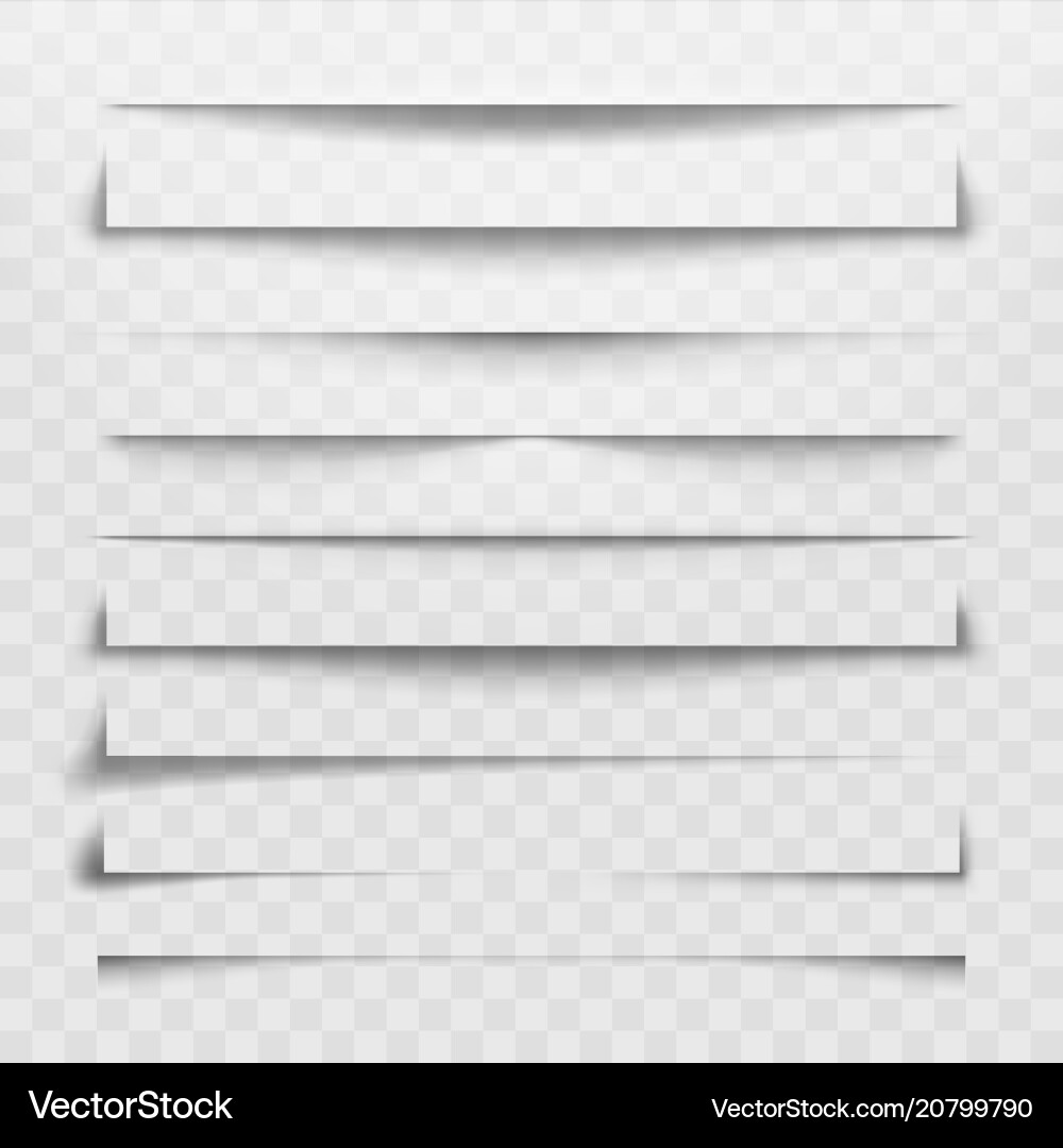 Separator line or shadow divider for web page vector image