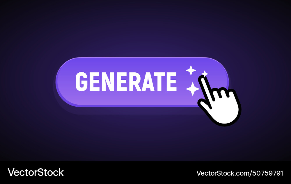Ai button generator icon technology artificial Ai button generator icon technology artificial Vector Image