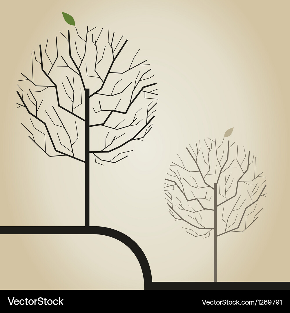 Autumn Tree Abstract Background Vector Image