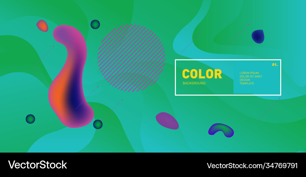 Liquid color background design fluid gradient Vector Image