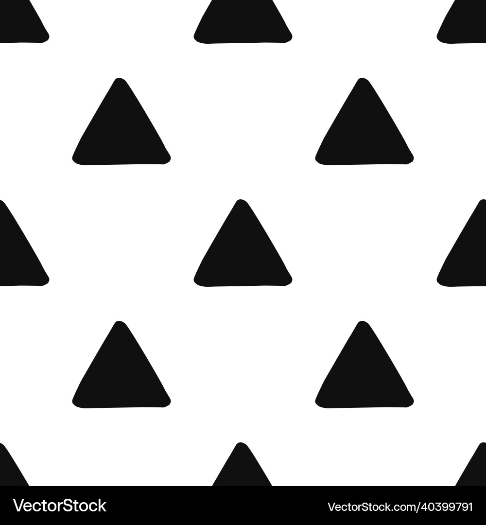 Seamless pattern with black triangles vector image