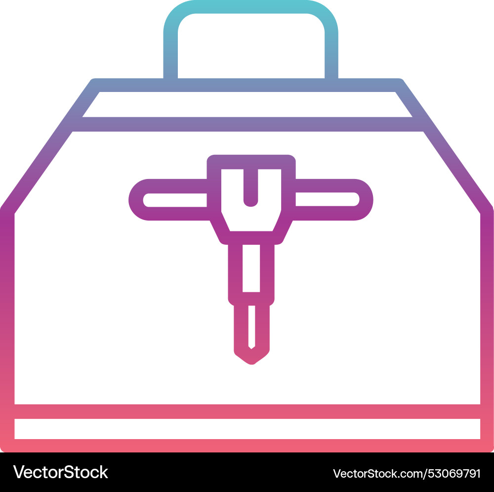 Toolbox line gradient design Vector Image