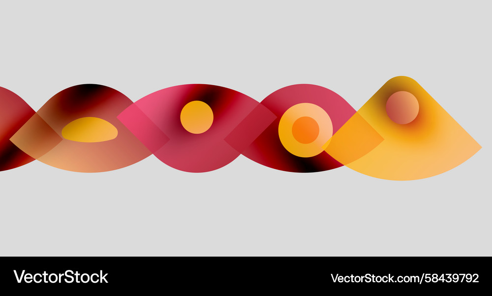 Abstract design features overlapping circles warm Abstract design features overlapping circles warm Vector Image
