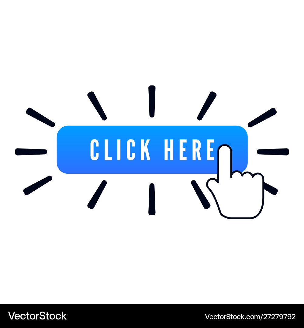 Hand pointer with animation action over blue Hand pointer with animation action over blue vector image