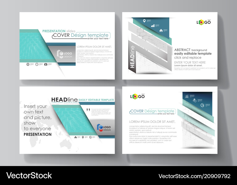 Set of business templates for presentation slides Set of business templates for presentation slides Vector Image