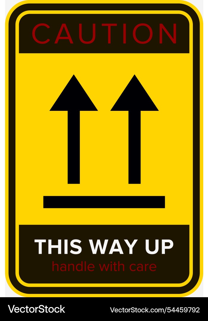 This way up correct orientation indicator Vector Image