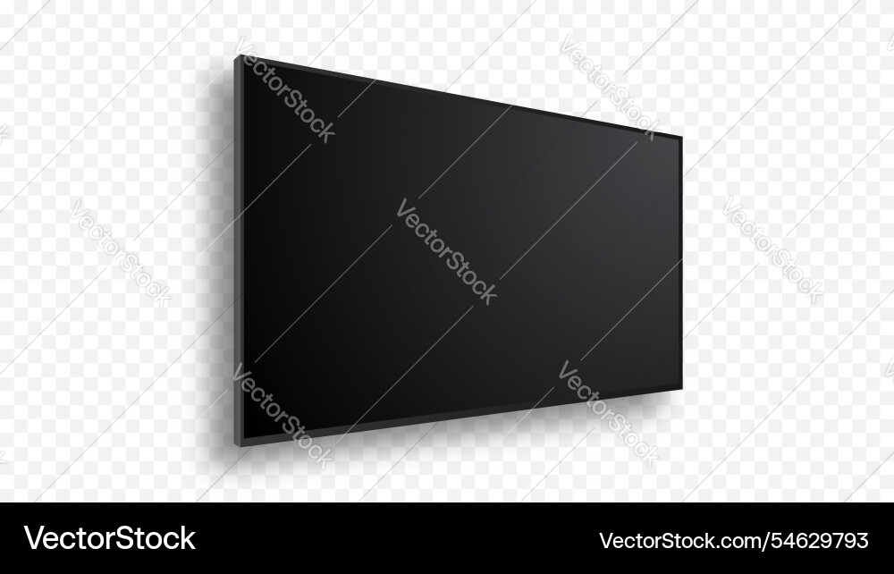 3d empty screen monitor with shadow effect Vector Image