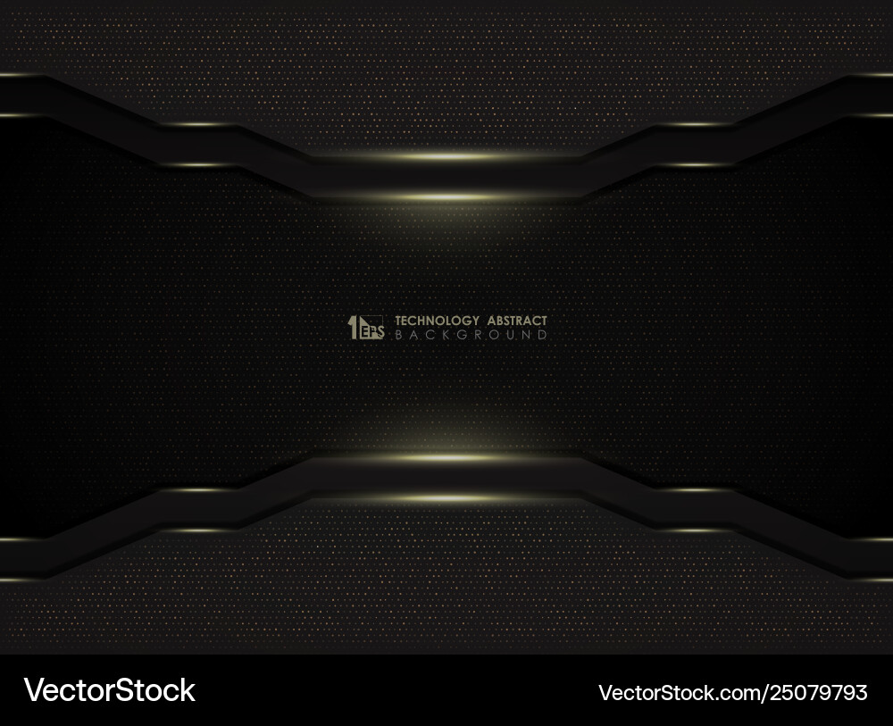 Abstract modern gold glitters technology on dark Abstract modern gold glitters technology on dark vector image