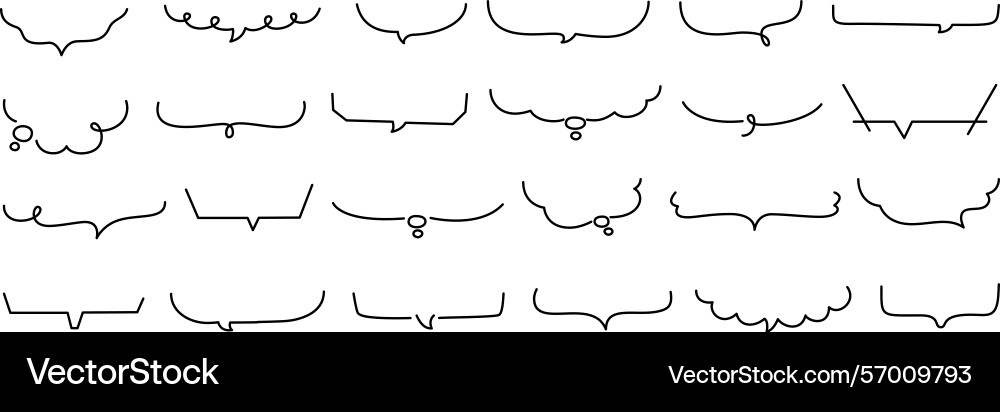Line text frame speech bubble linear simple Line text frame speech bubble linear simple Vector Image