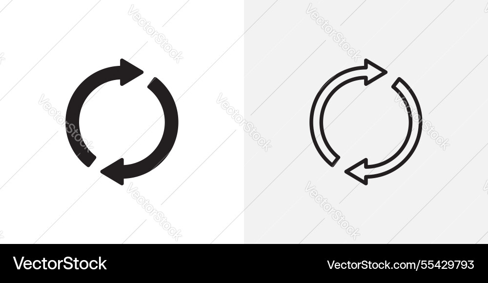 Refresh icons pack for apps and ui ux desigs Refresh icons pack for apps and ui ux desigs vector image