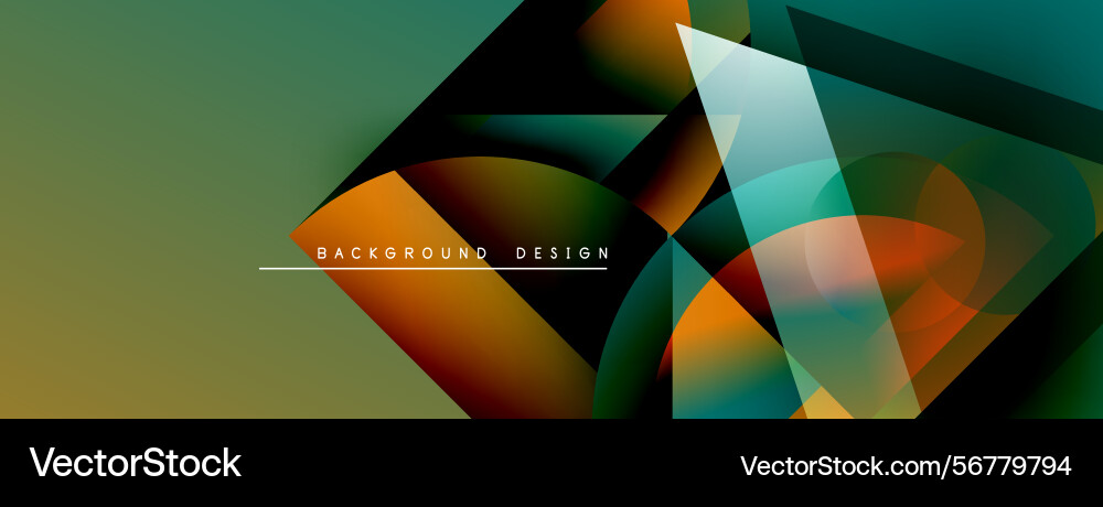 Abstract geometric shapes overlap creating vector image
