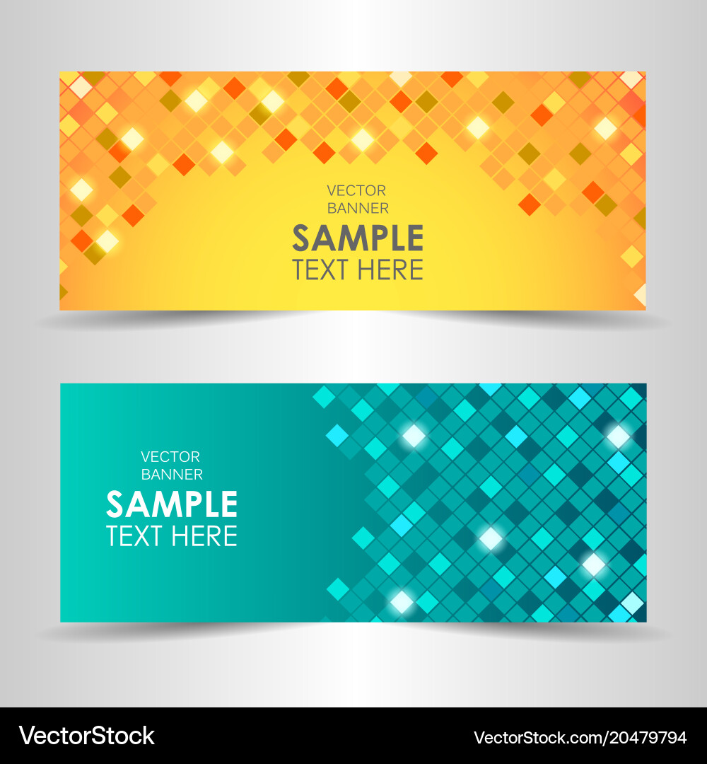 Banner with colorful squares Royalty Free Vector Image