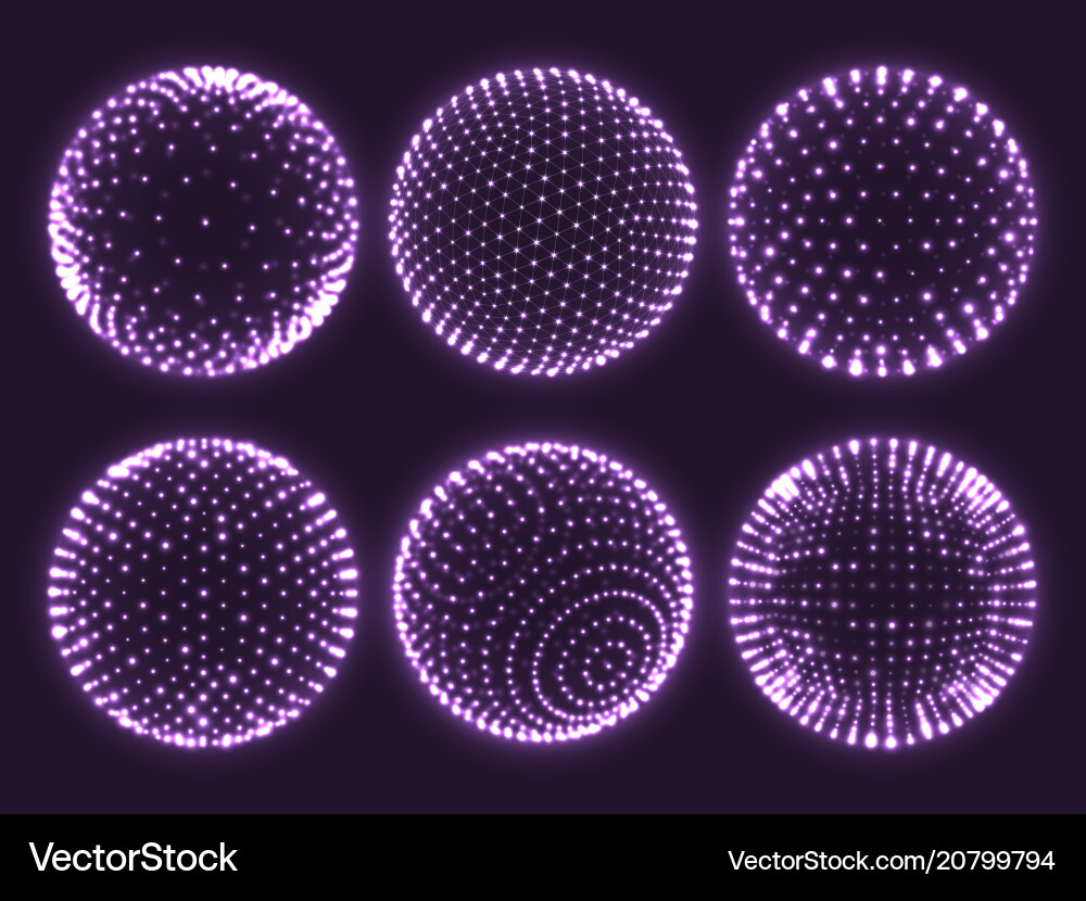 Geometry grid 3d sphere atom orb science chart Geometry grid 3d sphere atom orb science chart vector image