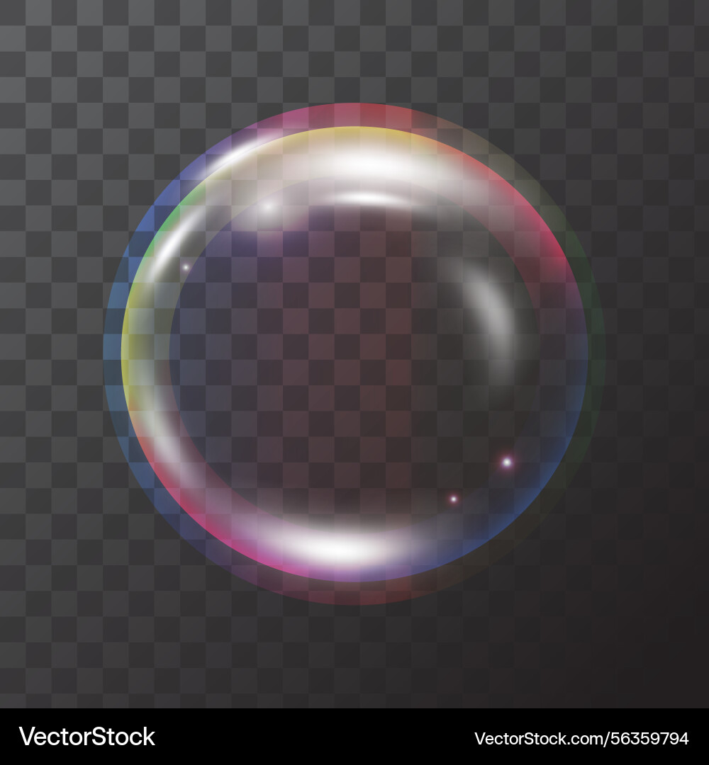 Soap bubble color spectrum on transparent Soap bubble color spectrum on transparent Vector Image