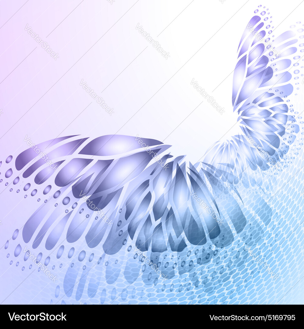 Abstract Blue Butterfly Background Royalty Free Vector Image