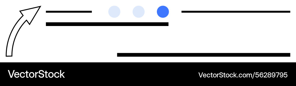 Abstract navigation with progress indicator Abstract navigation with progress indicator vector image