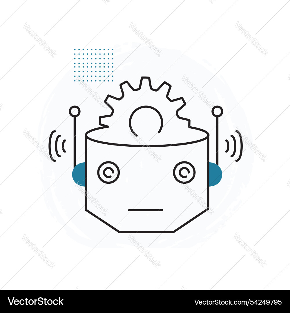 Ai robot avatar in automated systems icon design Vector Image