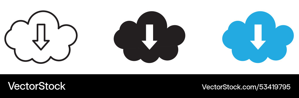 Cloud upload icon thin line Cloud upload icon thin line vector image
