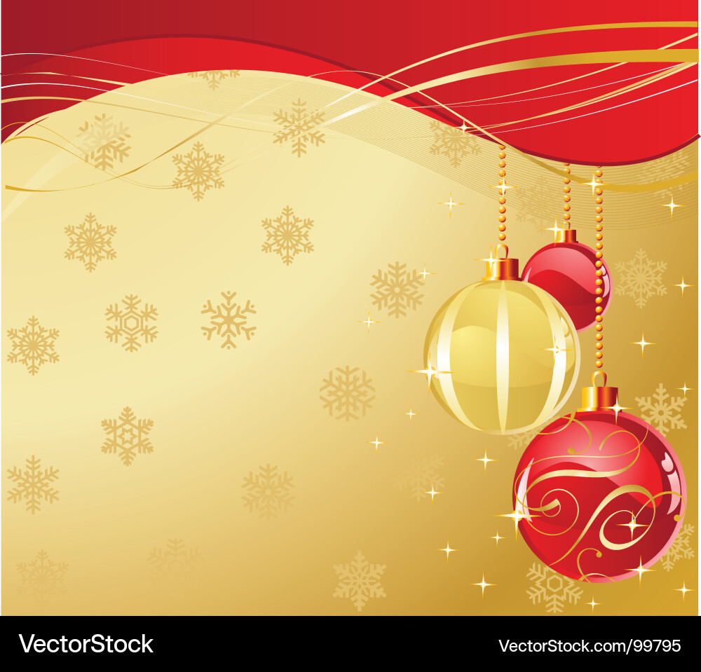 Golden Snowflake Background Vector Image