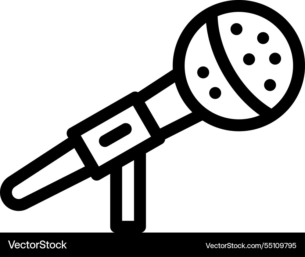 Microphone icon thin linear style design isolated Microphone icon thin linear style design isolated vector image