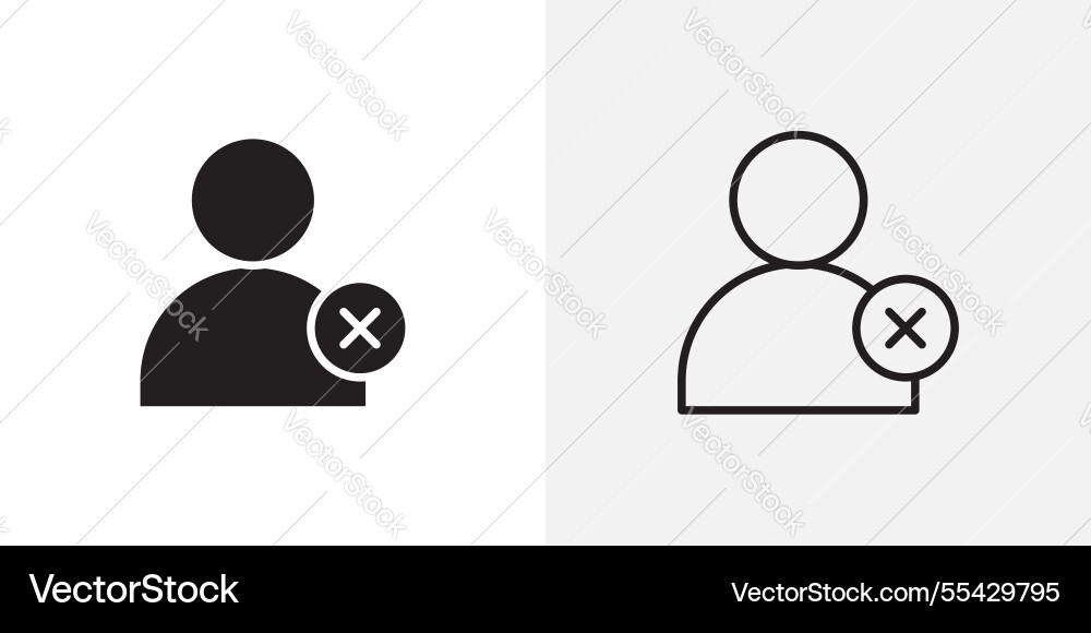 Remove user icons pack for apps and ui ux desigs Remove user icons pack for apps and ui ux desigs Vector Image
