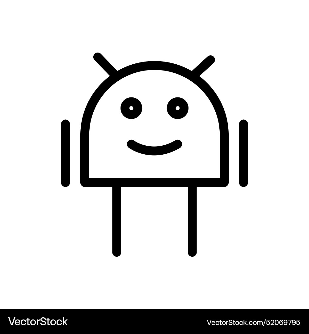 Robot icon for technology and automation themes vector image