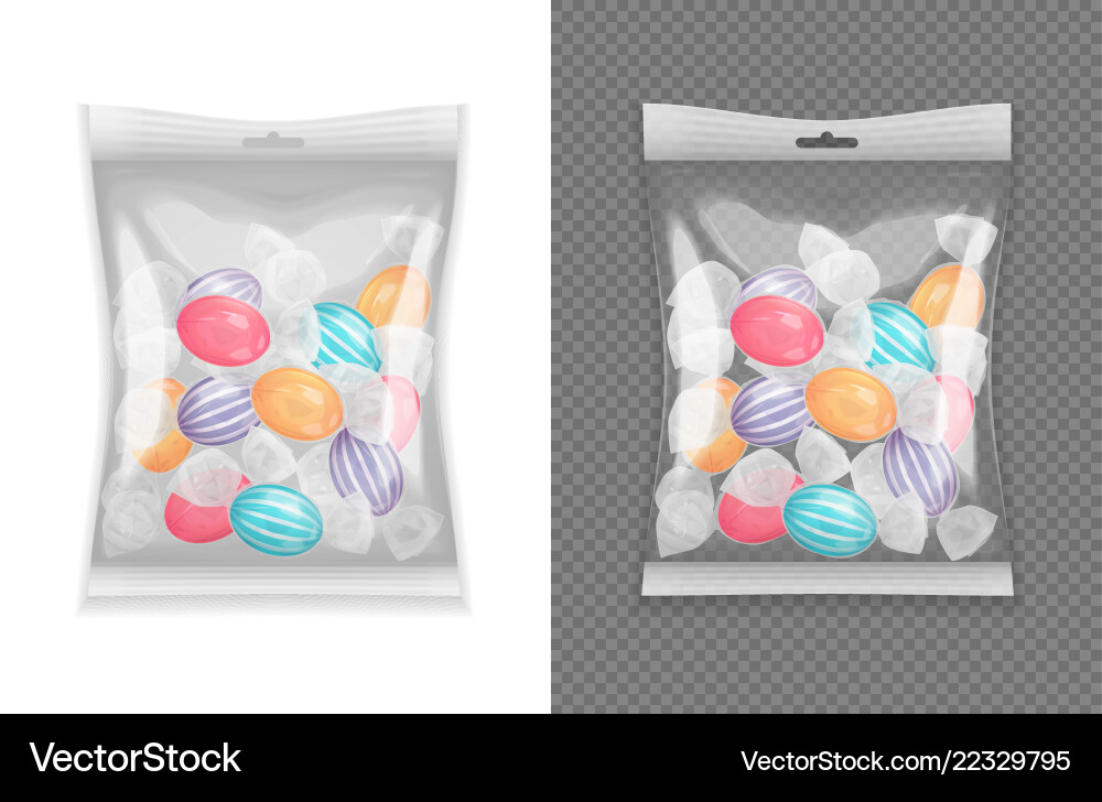 Transparent Candy Package Set Royalty Free Vector Image