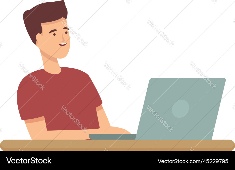 Work coding icon cartoon computer Work coding icon cartoon computer vector image