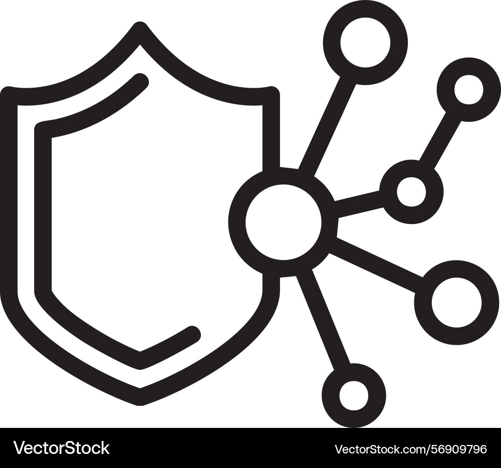 Cybersecurity linear style icon design Vector Image