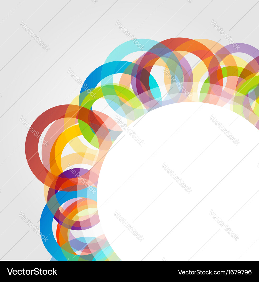 Design element with colorful rings Vector Image