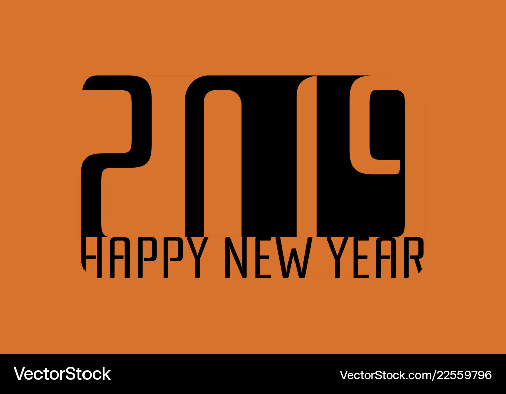 Happy new year 2019 vector image