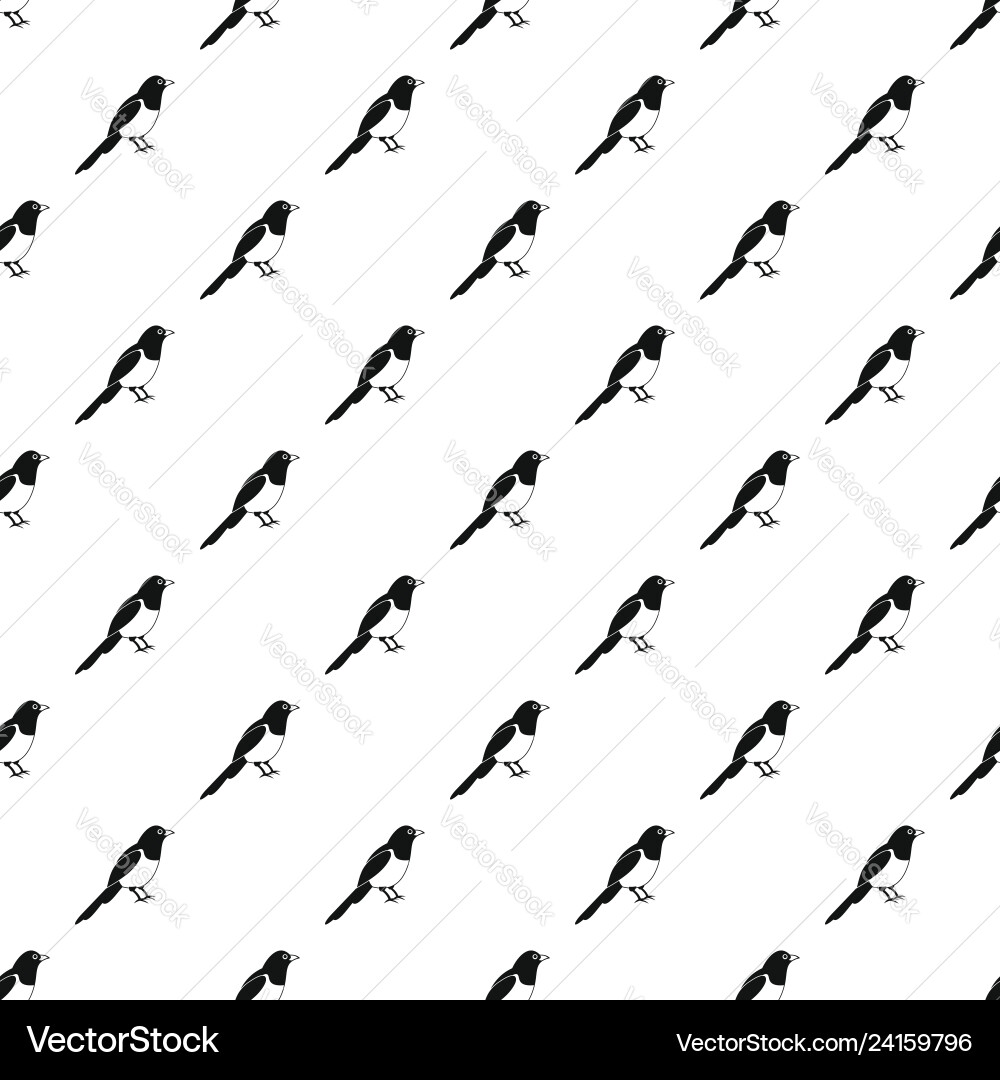 Magpie Vogelmuster nahtlos Magpie Vogelmuster nahtlos vektorbild