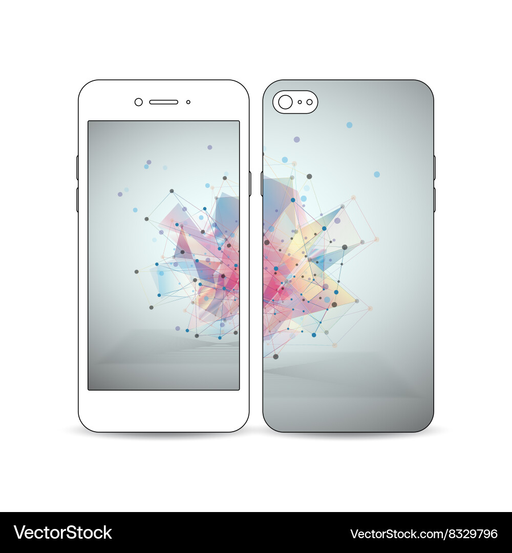 Mobile smartphone with an example of the screen Vector Image
