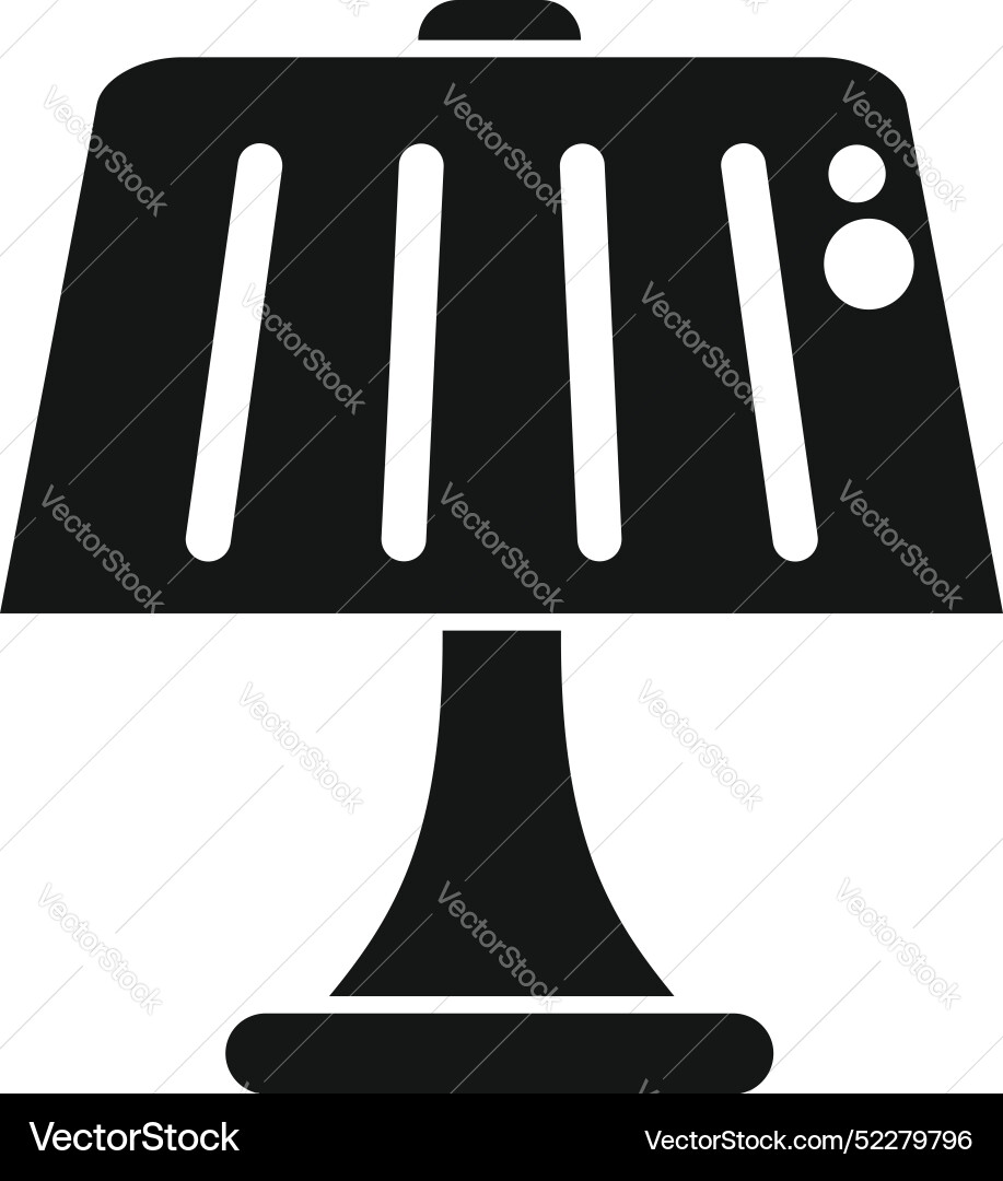 Modern table lamp with shade standing on floor vector image
